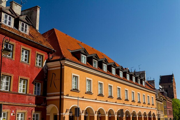 City center of Warsaw Poland