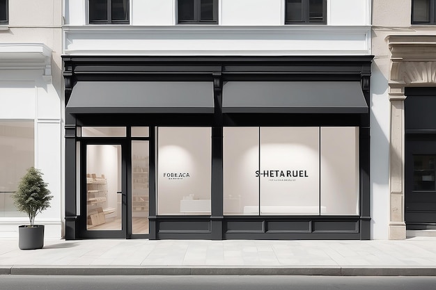 City Chic Urban Street Storefront Mockup with White Space Vibe