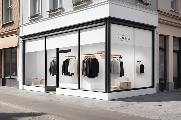 City Chic Urban Street Storefront Mockup with White Space Vibe