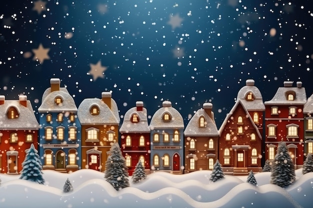 City decorate with Christmas festival theme Generative AI