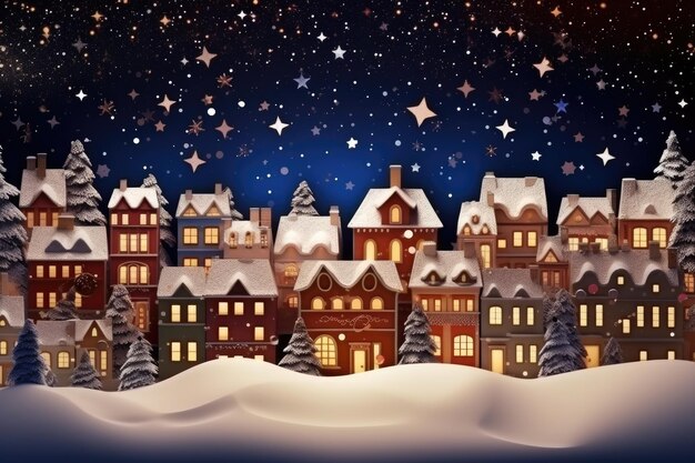 City decorate with Christmas festival theme Generative AI