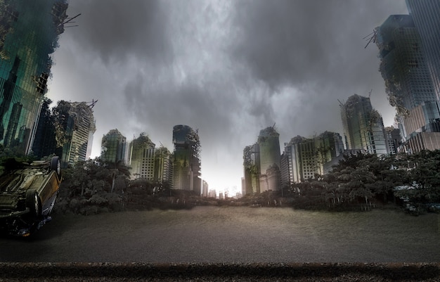 city destroyed by war