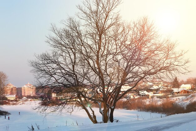 City footpath winter