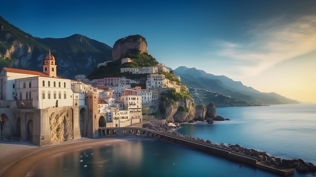 A city is a town on the coast of italy.