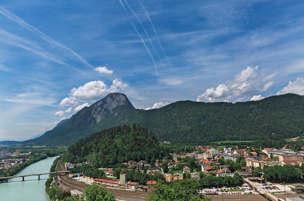 City Kufstein panorama aerial view