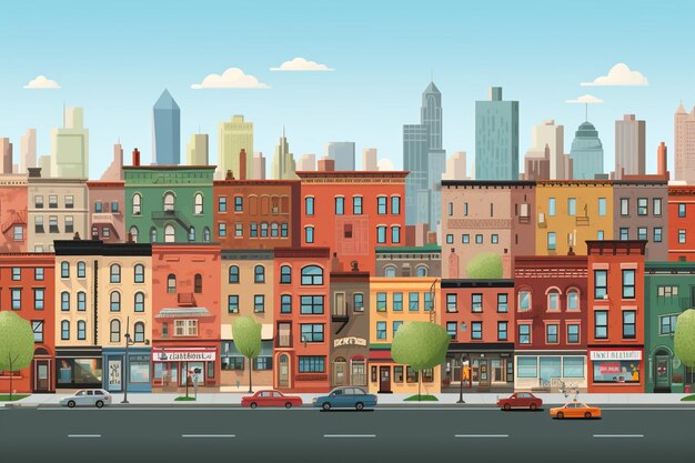 City landmarks background