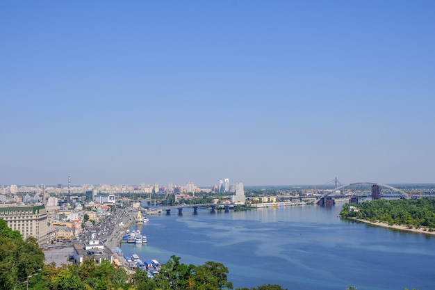 City landscape view of Kiev