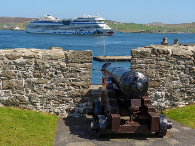 Photo the city of lerwick on the shetland islands