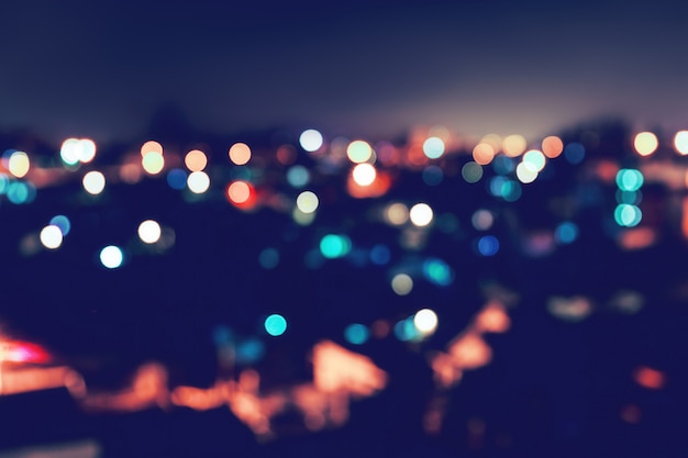 City light bokeh background