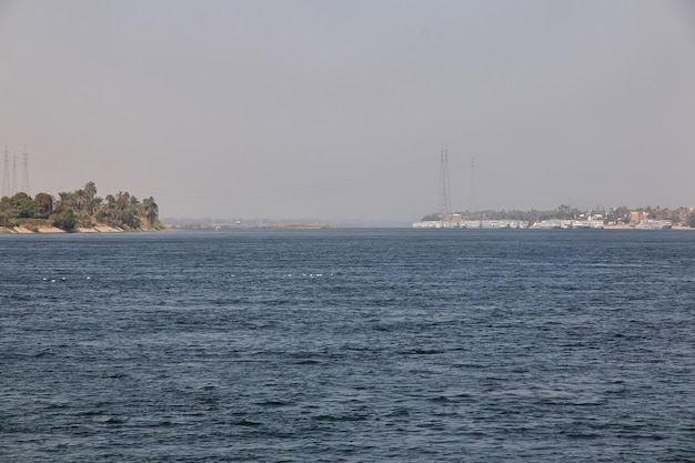 The city of Luxor on the Nile river in Egypt