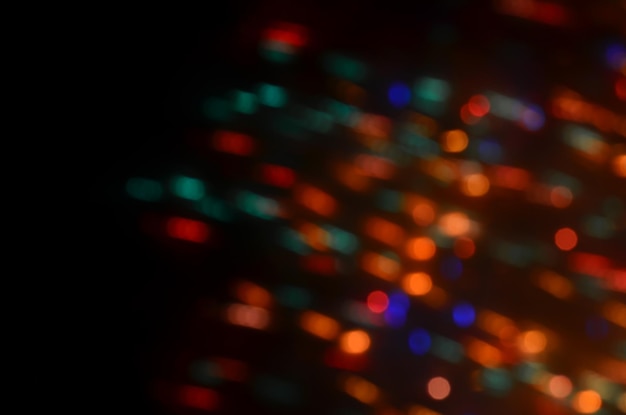 Photo city night light blur bokeh background colorful circles of light