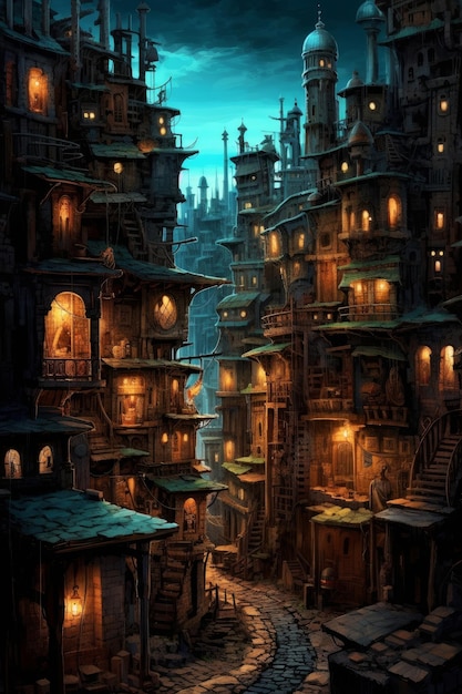 A city in the night