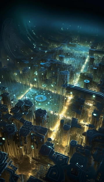 A city in the night