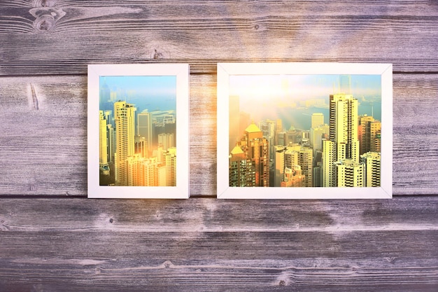 City pictures in frames