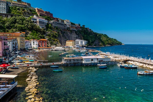 The city of positano on the amalfi coast italy