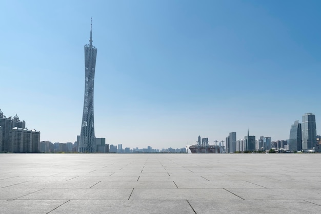 도시 금융 지구의 도시 도로 및 건물