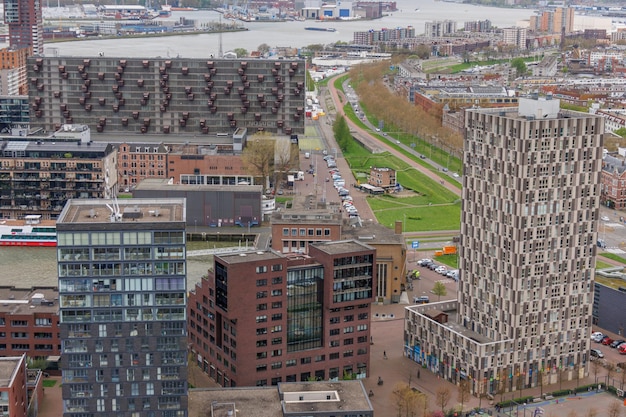 The city of Rotterdam in the netherlands