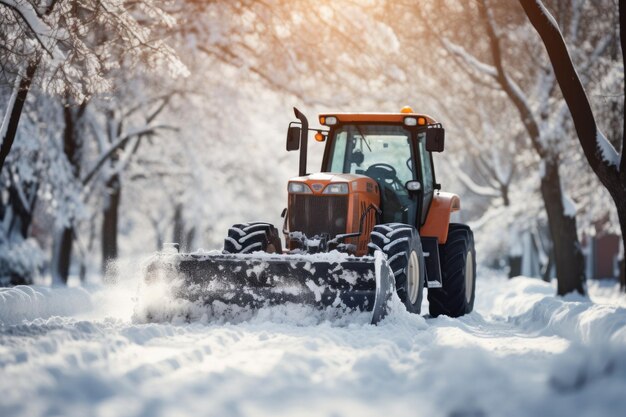 City service cleaning snow winter