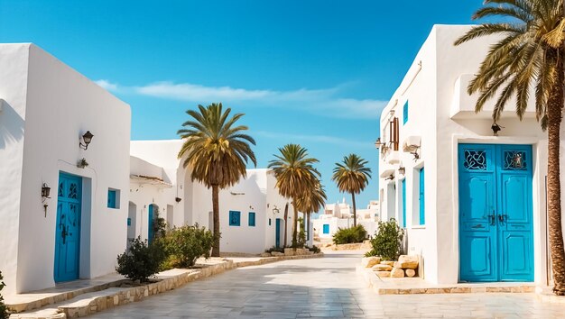 Photo city of sidi bou said in tunisia