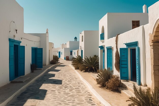 Photo city of sidi bou said in tunisia