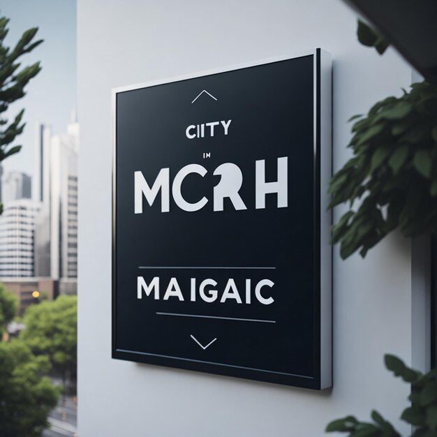 City sign design mockup