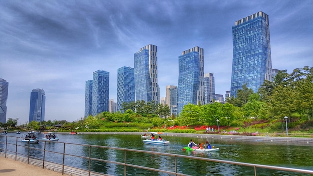 city skyline against sky