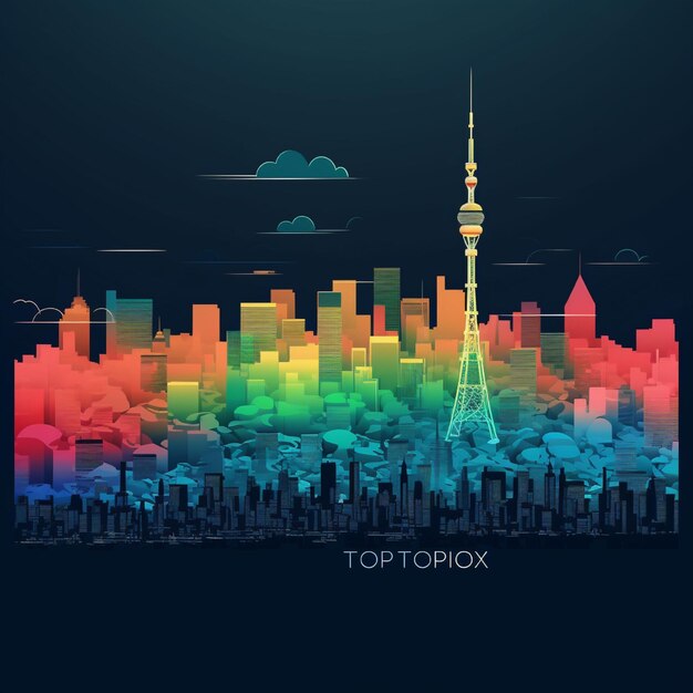 City skyline background vector illustration