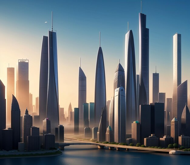 City skyline concept photo