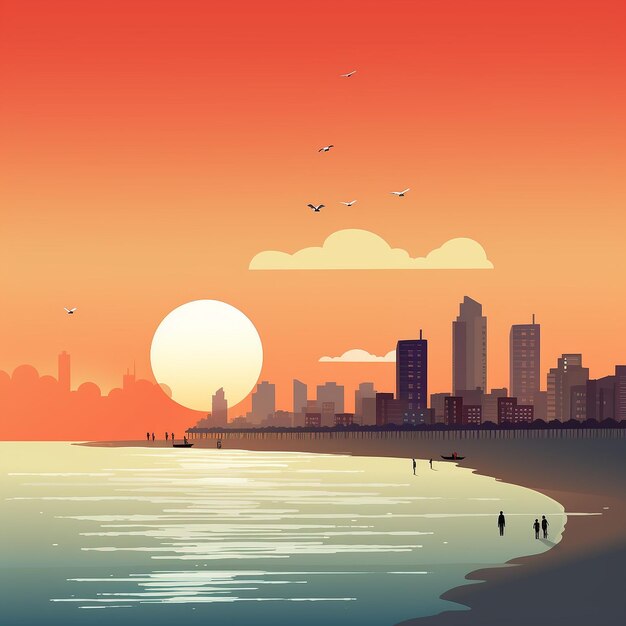 City Skyline Flat Design