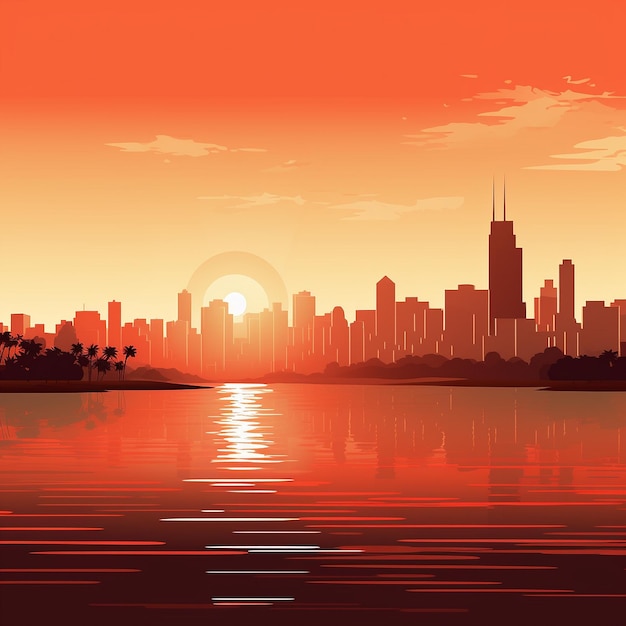 City Skyline Flat Design