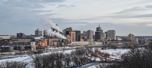 Городской горизонт зимой