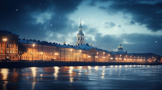Город Санкт-Петербург Россия Церкви и старая архитектура генеративная ai