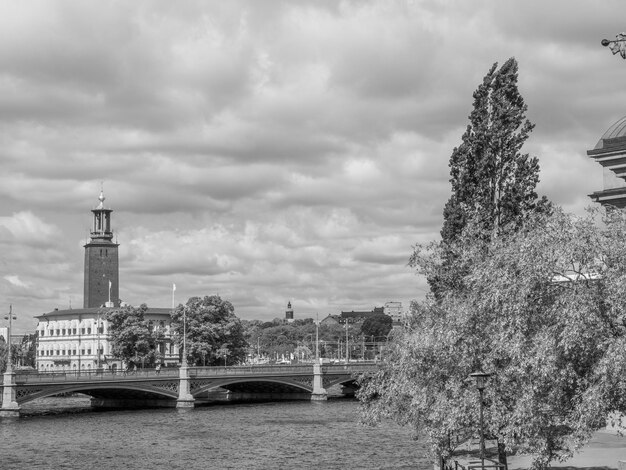 the city of Stockholm and the baltic sea in sweden