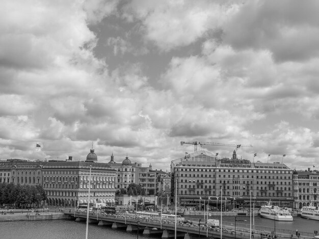 Photo the city of stockholm and the baltic sea in sweden