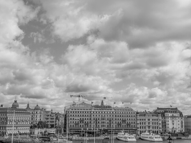 Photo the city of stockholm and the baltic sea in sweden