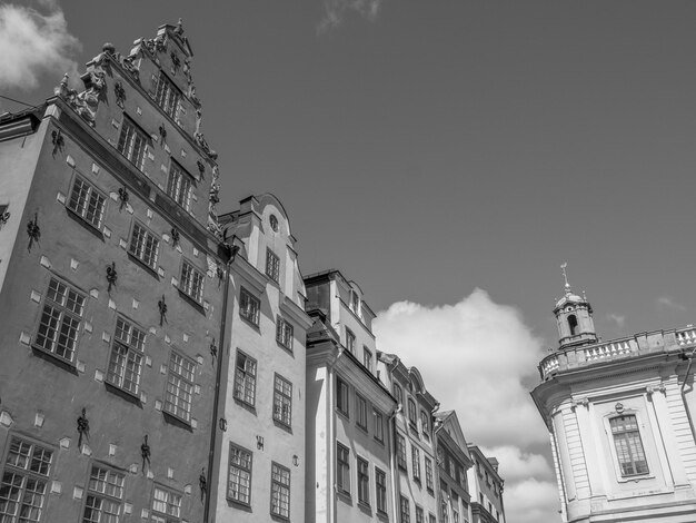 the city of Stockholm and the baltic sea in sweden