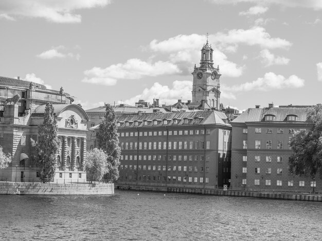 the city of Stockholm and the baltic sea in sweden