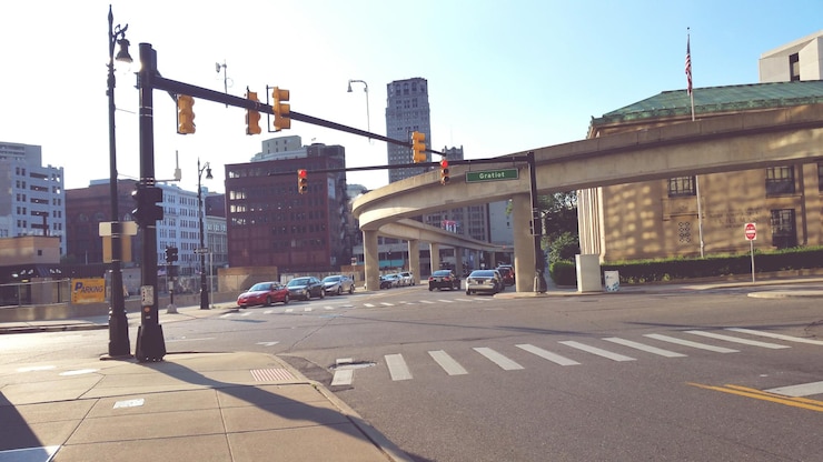 Photo city street against clear sky