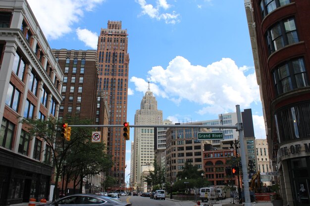 City street against sky