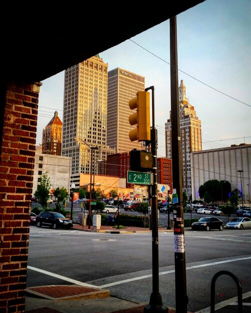 City street against sky