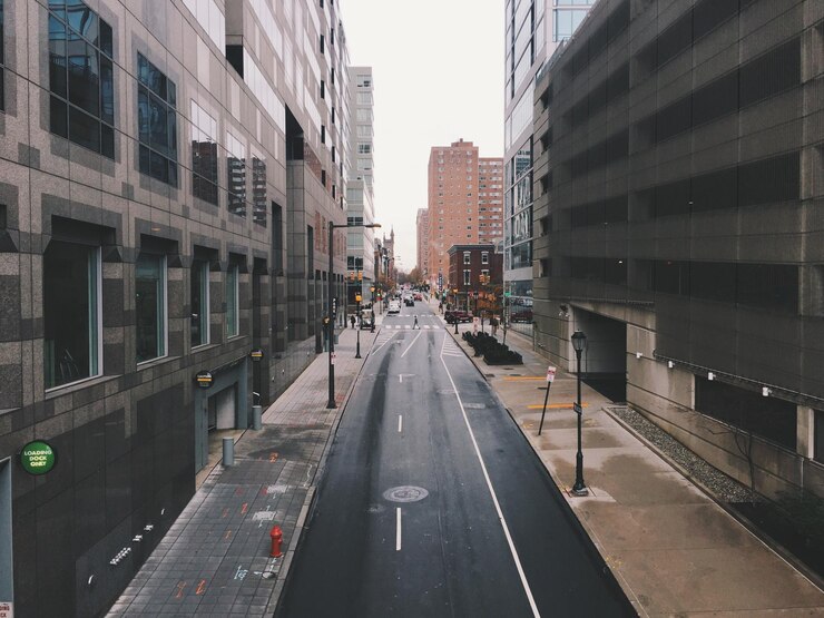 Photo city street against sky