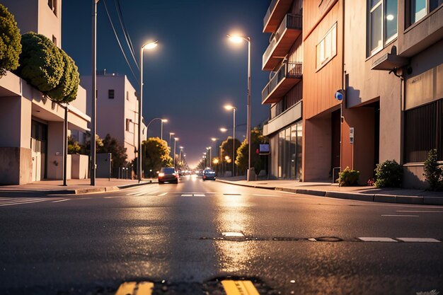 街路 交差点 ストリートライト 美しい街の壁紙の背景