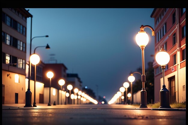 City street road traffic line crossroad street lights beautiful city wallpaper background