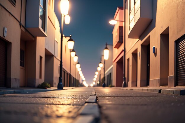 City street road traffic line crossroad street lights beautiful city wallpaper background