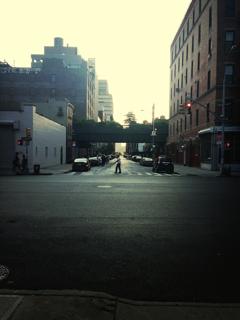 City street with buildings in background