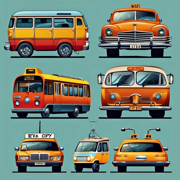 city transport vectors