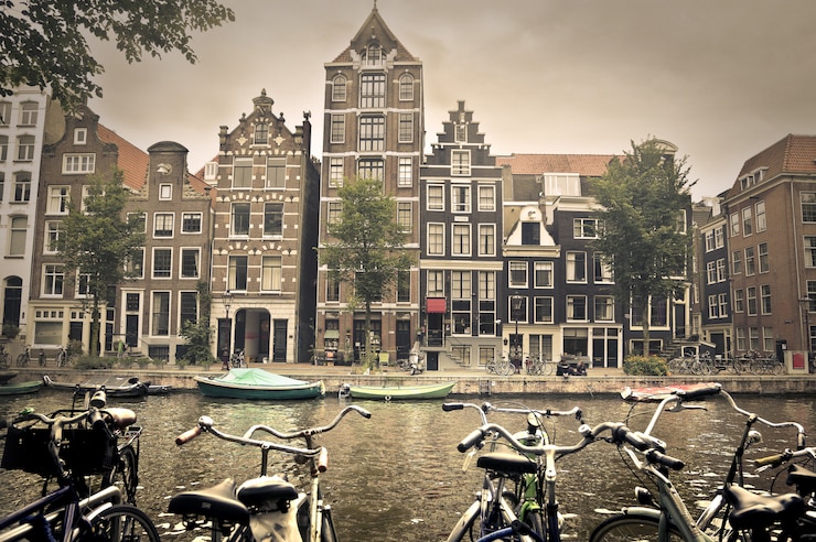 Photo city view of amsterdam