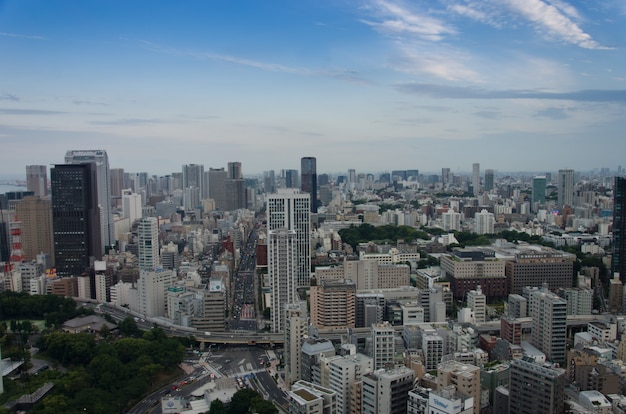 東京の街の景色、建物