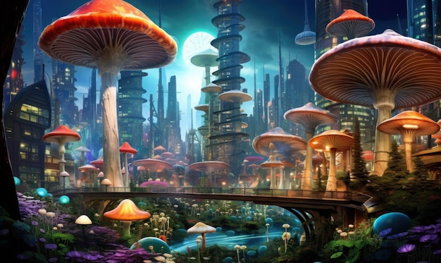 The city where big mushrooms grew