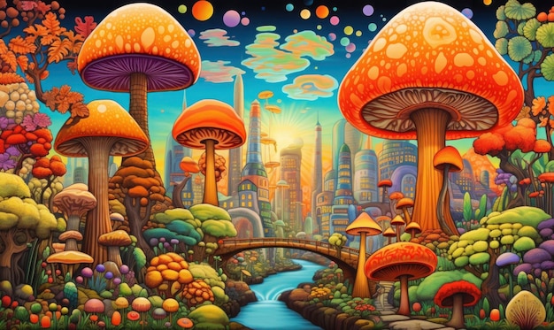 The city where big mushrooms grew